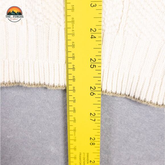 Cambridge Classic White Pullover Sweater Long Sleeve Preppy Knit Men's Medium - Picture 6 of 12